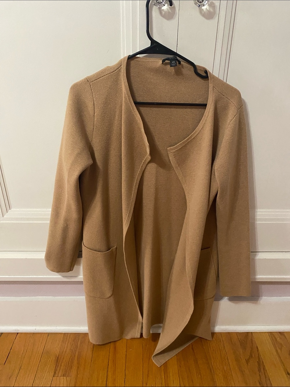 J. Crew Juliette Camel Open-Front Pocket Cardigan